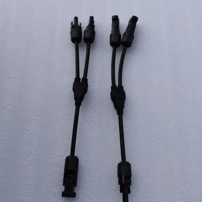 Câbles De Connexion Pour Panneau Solaire - 2 X 5 M, 12 AWG (4 Mm²), Connecteurs Mâle Et Femelle, Certifiés VDE/TUV - Pour Installations Solaires, Résistants Aux Intempéries