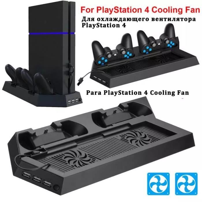 Ventilateur De Refroidissement Pour PS4 Pro - 5 Ventilateurs USB Avec Contrôle Température Turbo | Refroidisseur Externe Vertical/horizontal - 5