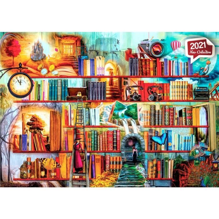 Puzzle 5000 pièces adulte livres librairie vitrine