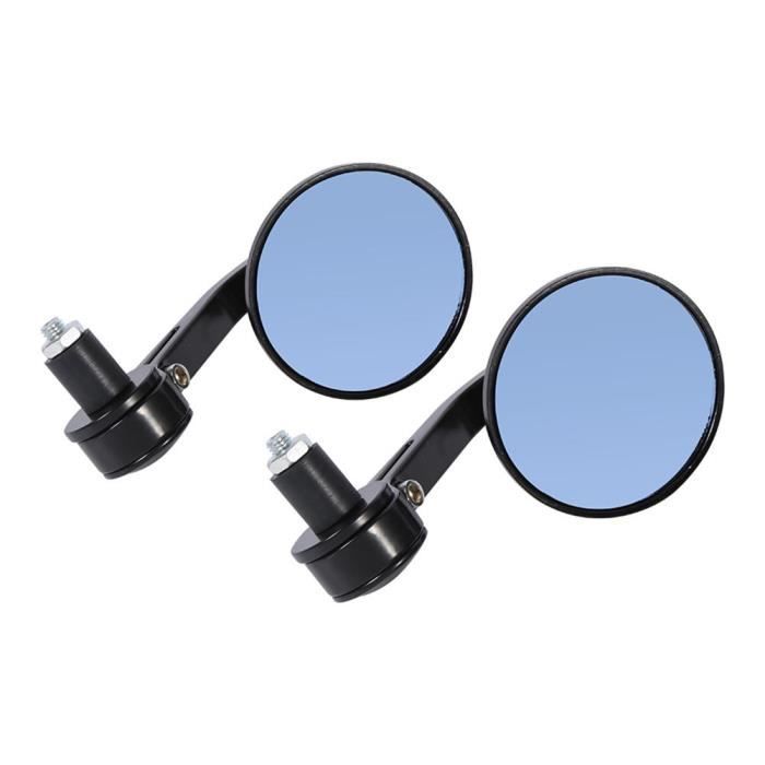 Rétroviseurs Moto Universels Ronds – Guidon 22mm – Aluminium – Chrome – Pivotant 360° – Paire Gauche/Droite