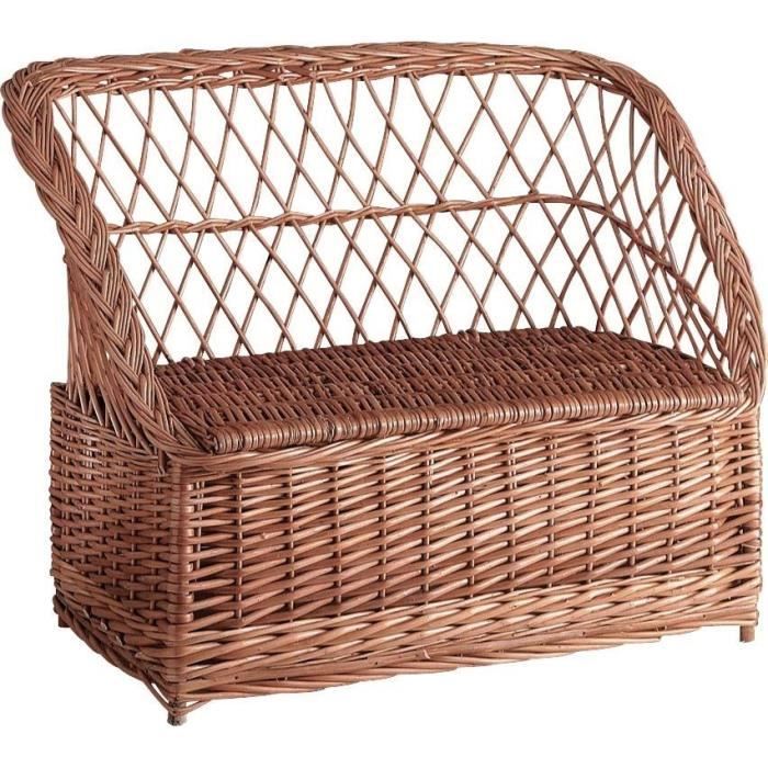 Banquette Coffre A Jouets Pour Enfant En Osier Buff Sans Coussin Achat Vente Fauteuil Marron Cdiscount