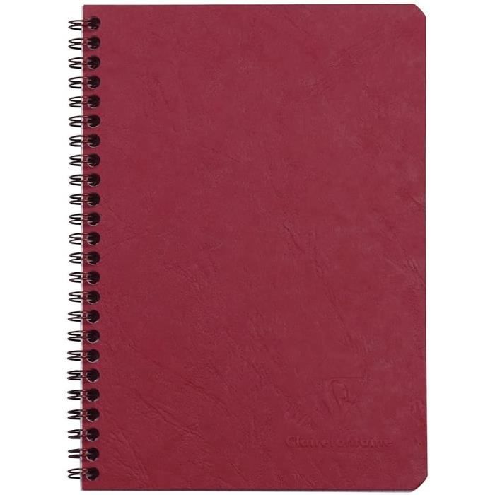 Carnet à Spirale Clairefontaine - Format Poche 8,5x20cm, 180 Pages Petit Carreaux, Papier Velouté 90g/m²