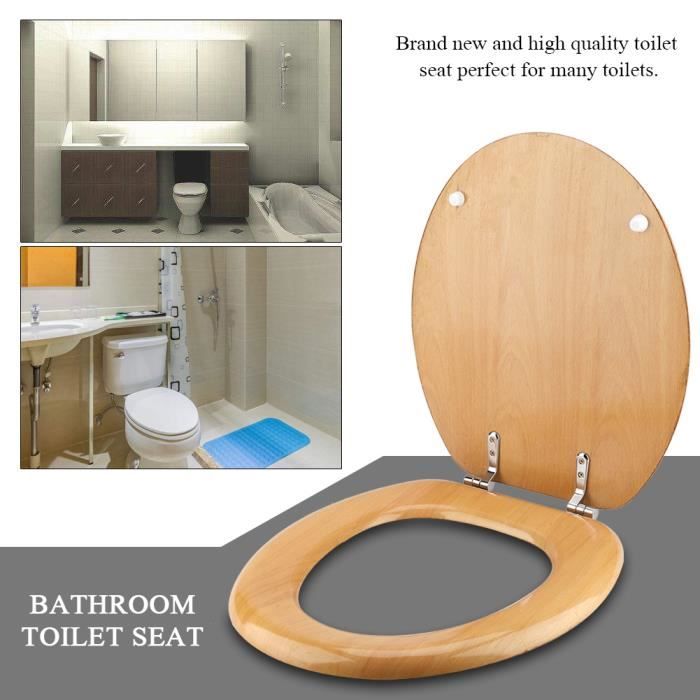 Si ge de toilette rond en bois Si ge de toilette avec charni res