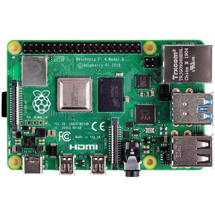 Raspberry Pi 4B 4x 1 5 GHz 4 GB RAM WiFi & BT SoC-Mini-Mainb 0 000000 Noir