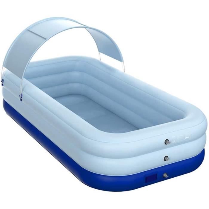Piscine Gonflable KESSER Familiale 240x142x56cm - 613 Litres Pour Enfants Et Adultes, Pataugeoire Jardin Été
