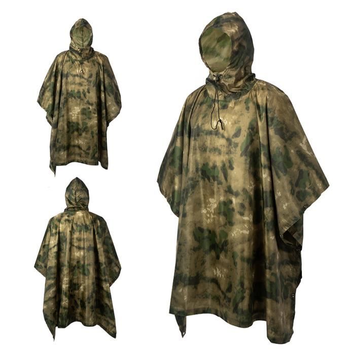 Poncho De Pluie Imperméable Adulte – 3 En 1 (cape, Tapis, Tente), Léger 290 G, Sac De Rangement Inclus