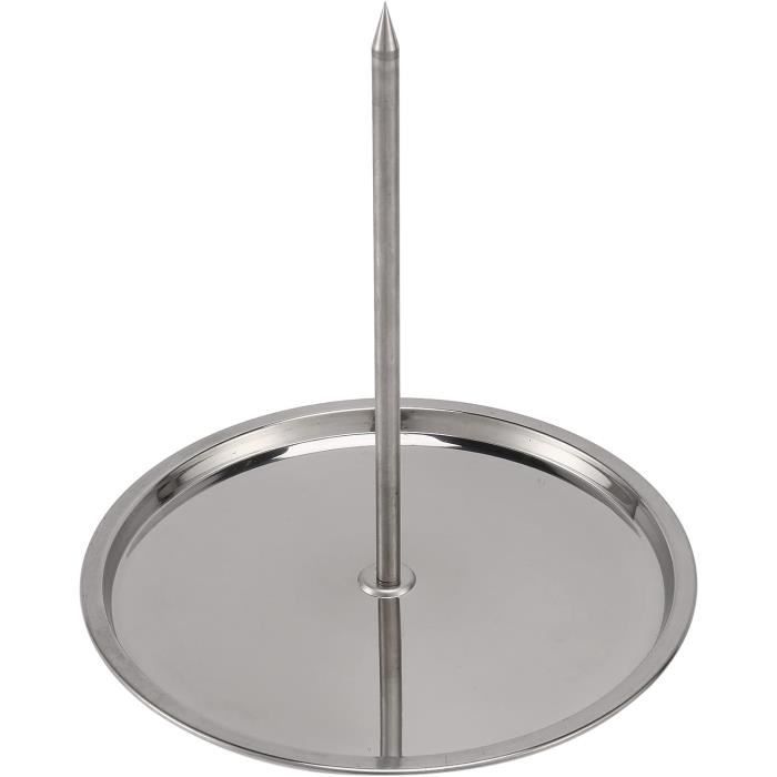 Brochette Verticale En Acier Inox 304 Pour Barbecue - Support à Poulet, Dinde, Kebab - 22x19,5 Cm