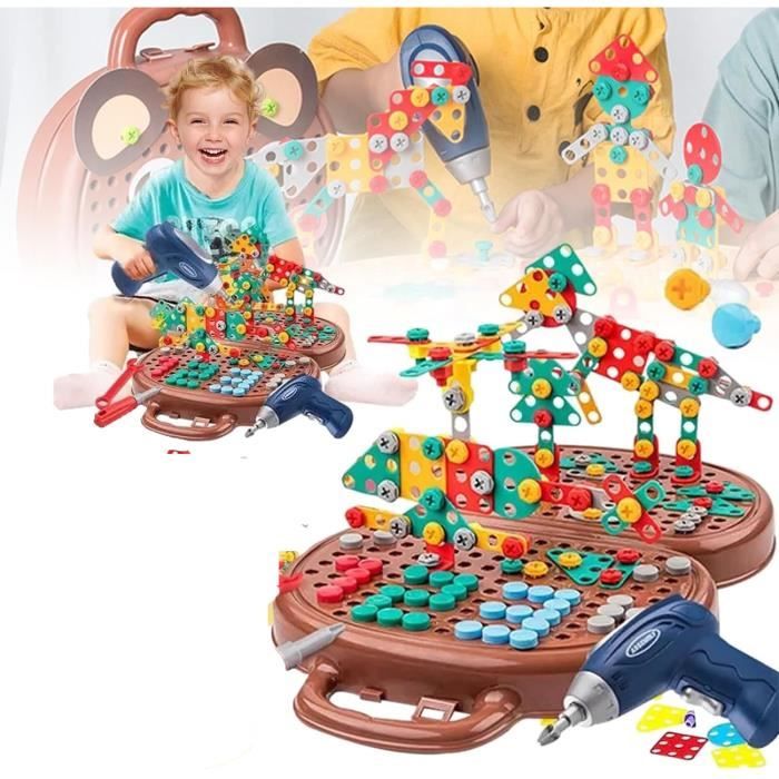 Boîte à Outils de Jeu - Magique - Avec perceuse - Pour enfants de 3 à 12 ans - Multicolore