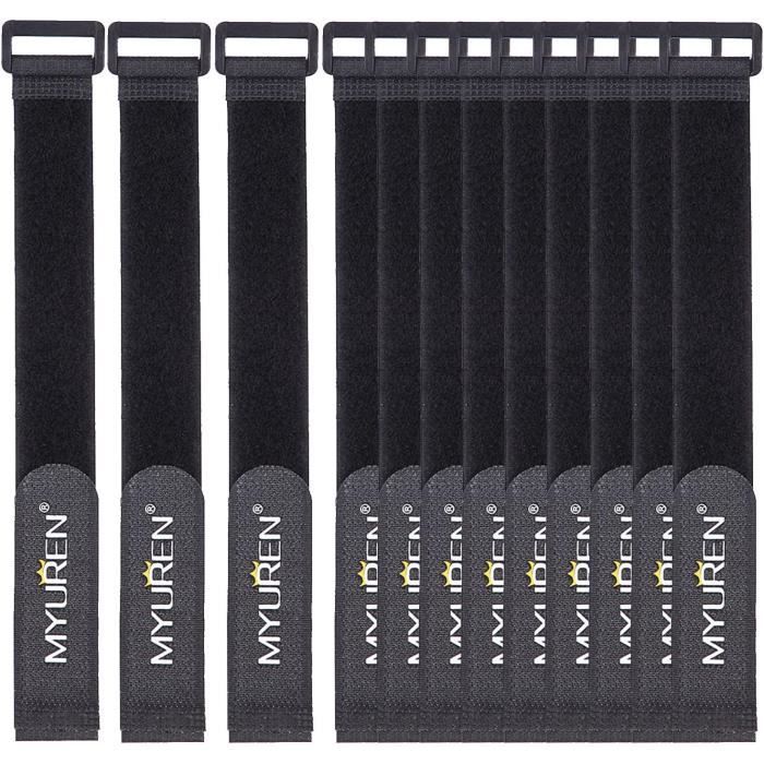 50 Attaches Câbles Auto-agrippantes Jaunes 20 Cm - Neuf, Avec œillet, Bie-Tec