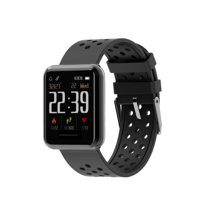 Montre Connectee Intelligente Sport Étanche IP67 Écran Tactile Couleur  Smartwatch Bracelet Connecter - Noir - Achat montre connectée pas cher,  avis et meilleur prix - Cdiscount