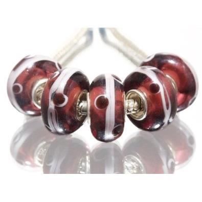 Bracelet Hello Kitty Perles De Murano Rose - Plaqué Argent 925, Longueur 18 Cm, Neuf Avec étiquette