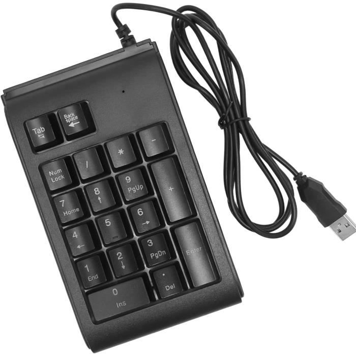 Mini Clavier Numérique, Pavé Numérique Filaire USB à 19 Touches, Clavier Mécanique Portable