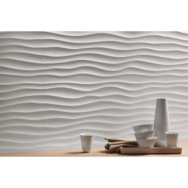 Carrelage Mural Faience 3d Dune White Matt Faience A Relief