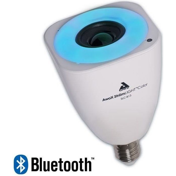 AWOX Striim Light Color Ampoule connectée E27 Haut-parleur Bluetooth LED 7W