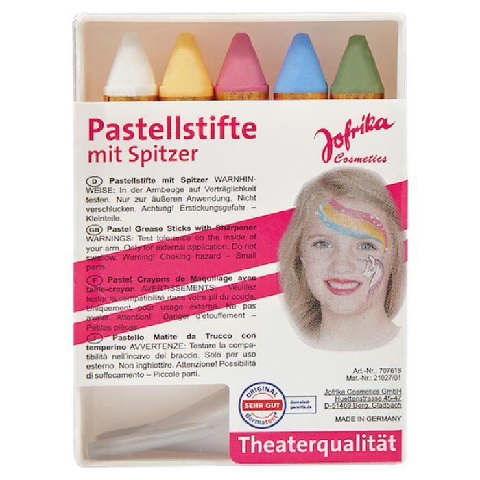 Boîte de 12 petits crayons gras pour maquillage déguisement visage