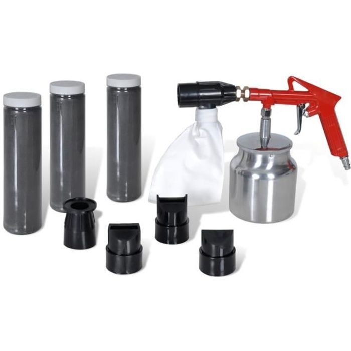Kit de sableuse à air Haut de gamme - 3 bouteilles de sable et 4 buses incluses Market® 471107