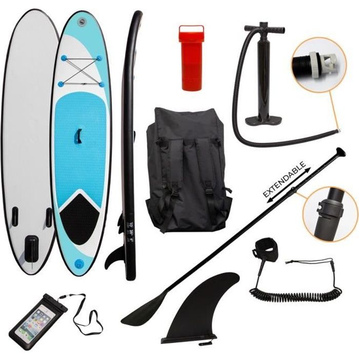 Kangui - Stand up Paddle sup gonflable pagaie sac à dos pompe haute pression leash kit de réparation- FIDJI Kangui - Stand up Paddle sup gonflable pagaie sac à dos pompe haute pression leash kit de réparation- FIDJI