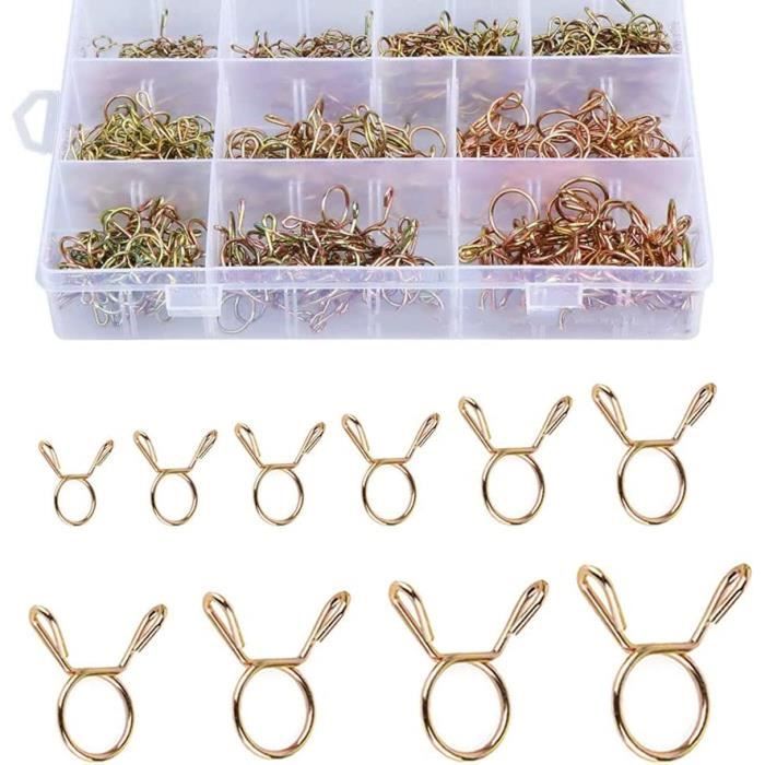 Kit 75 Colliers De Serrage à Ressort En Inox – 6 à 10 Mm – Pour Durites Carburant, Eau, Air