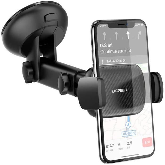 Autech Support Telephone Voiture Ventouse Pare Brise Rotation 360
