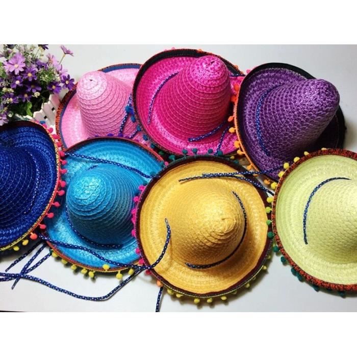 Sombrero Mexicain Grand Format - Chapeau De Fête Pour Festival, Cosplay Espagnol, Halloween Et Déguisement