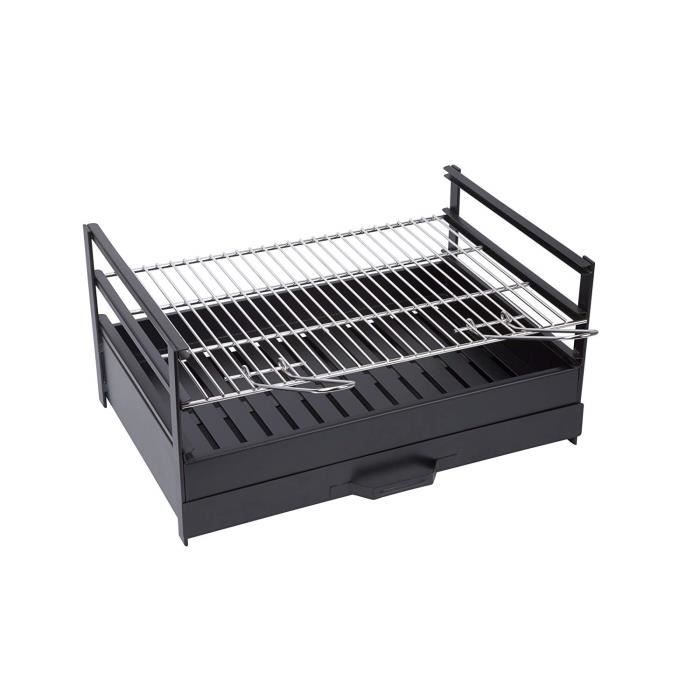 Sauvic 02728-Barbecue à Poser avec Grille Inoxydable 18/8 60 x 40 cm.