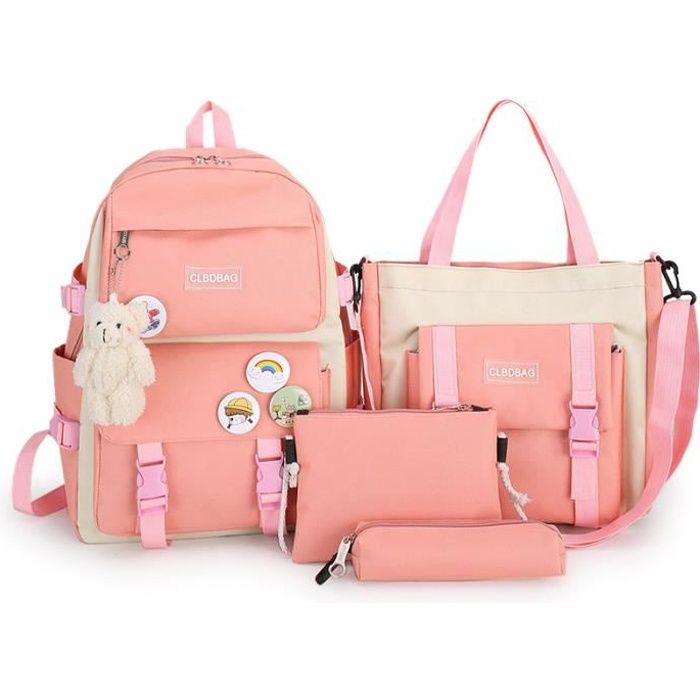 Sac A Dos Stitch Étudiant Sac - Sac À Dos Avec USB Et Prise Casque -  45x32x15cm - Rose Rose - Cdiscount Bagagerie - Maroquinerie