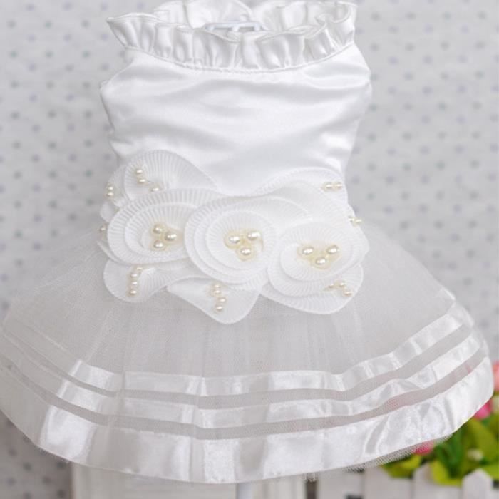 Xs Robe Chienne Pour Mariage Robe De Mariee Blanc Pour Chien