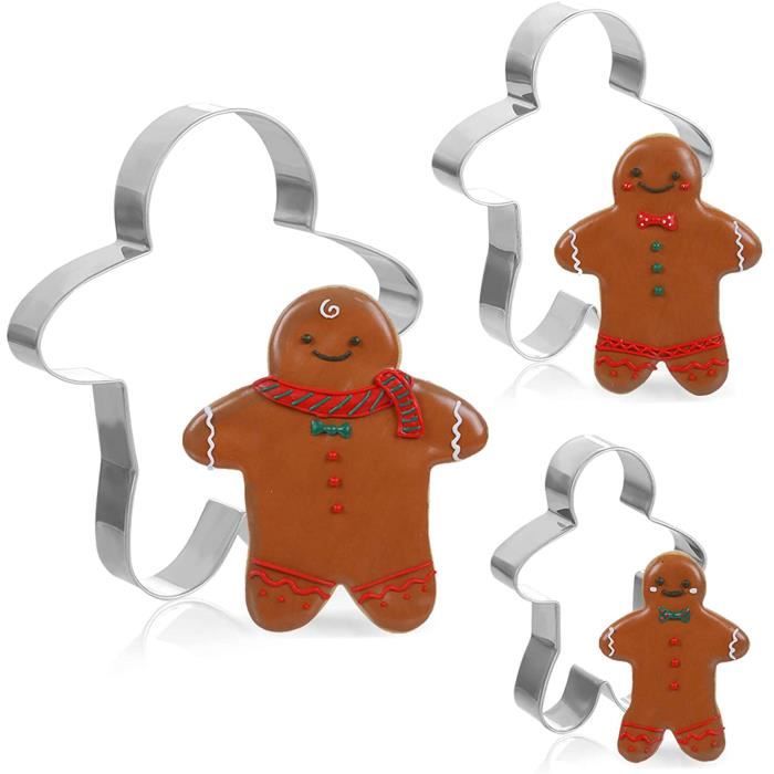 Lot De 12 Emporte-pièces En Forme De Bonhomme En Pain D'épices En Acier
