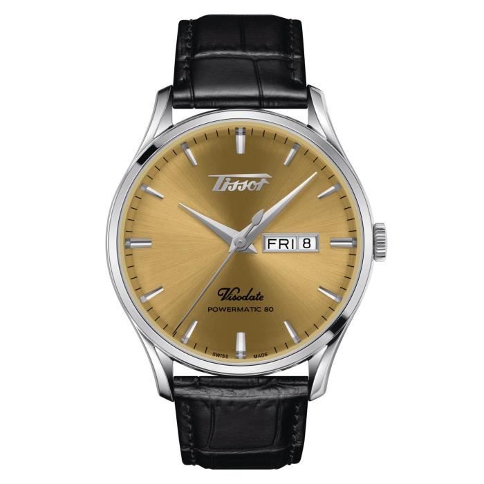 Tissot orologio Heritage Visodate Powermatic 80 42mm champagne automatico  acciaio T118.430.16.021.00 , - Achat/vente montre - Cdiscount
