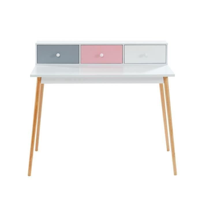 Ligne Bureau Rehausse Bureau Chic Bureau Droit Enfant Structure En Mdf Blanc Gris Et Rose Laque Mat Achat Vente Bureau Ligne Bureau Rehausse Bureau Soldes Sur Cdiscount Des Le 20 Janvier Cdiscount
