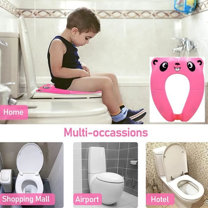 Réducteur de Toilette pour Enfants, Apprentissage de la Propretée, Adaptable sur les Lunettes WC Standard, Joint Antidérapant.