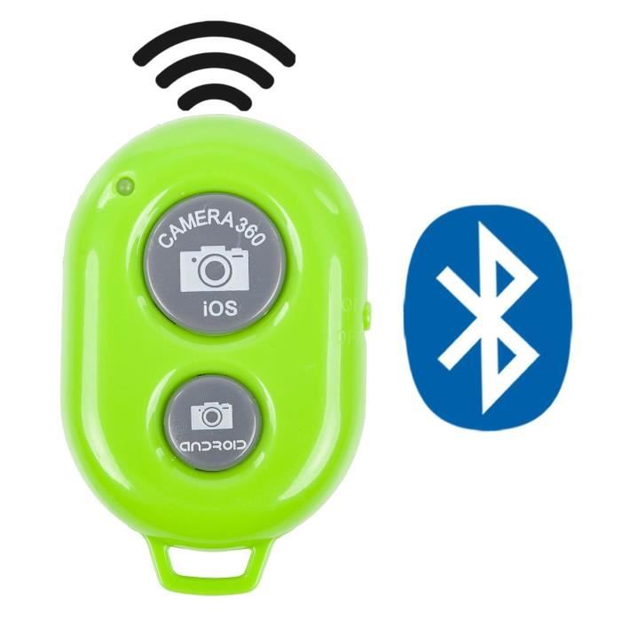 Télécommande Bluetooth déclencheur photo pour selfie, Android, iOS（Noir)