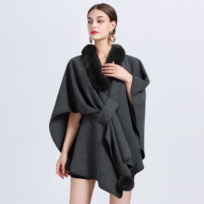 Poncho Femme Tricoté - Col Roulé - Taille Unique S/M/L/XL - Neuf Sans étiquettes