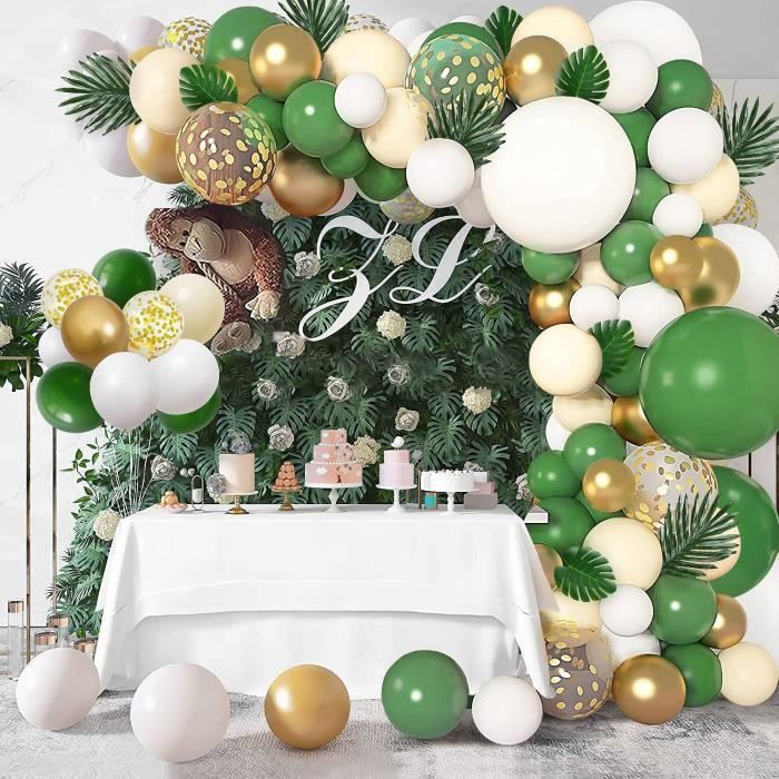 Dww-arc De Ballon D'anniversaire Vert Olive, Vert Sauge Guirlande Ballon  Confetti Or Blanc Vintage Ballon Vert Pour Garon Fte D'anniversaire, Baby  Sho