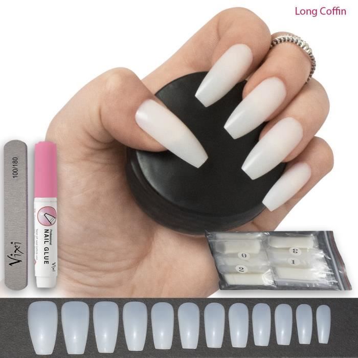 Vixi Lot De 100 Faux Ongles Forme Cercueil Long Ballerine 10 Tailles Ongles Naturels De Taille Moyenne Pour Un Usage Profession Cdiscount Au Quotidien