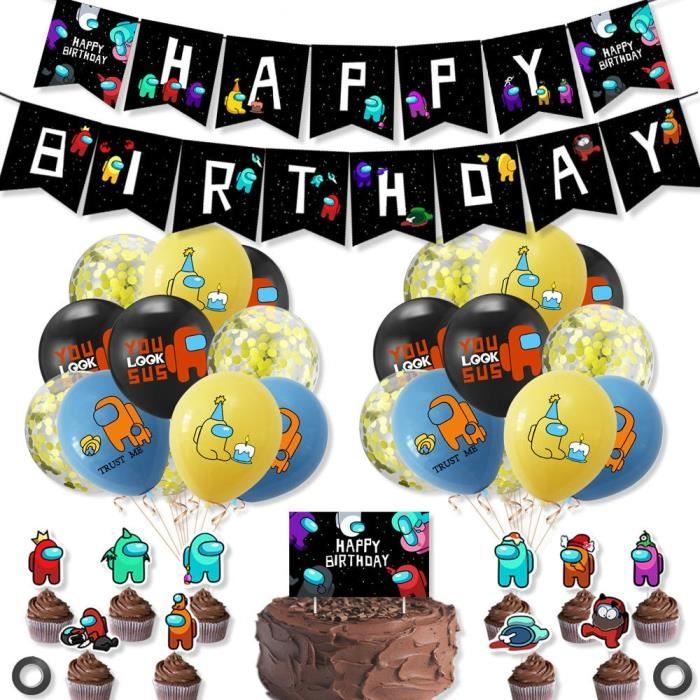 Ballon De Baudruche Parmi Nous Fete D Anniversaire Ballons En Latex Theme Anniversaire Enfants Fete Decoration Bebe Type B Set Cdiscount Maison