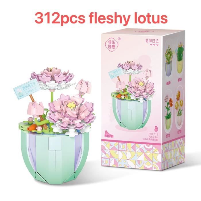 Fiotha Bouquet De Fleurs, Bouquet De Fleurs Sauvages,Bloc De Constr Fleurs Artificielleskit Blocs De Construction Bouq Amz B