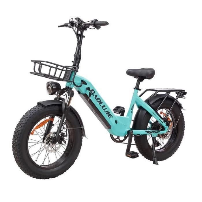 Vélo électrique BAOLUJIE D3 - 750W - 48V12ah - Vitesse maximale 42 km-h - bleu