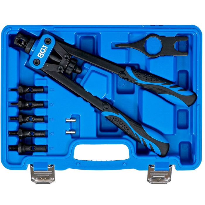Pince à Rivets Aveugles NOVUS N-140 - Avec 3 Embouts Interchangeables - Pour Rivets Aluminium Et Acier - Poignée Ergonomique