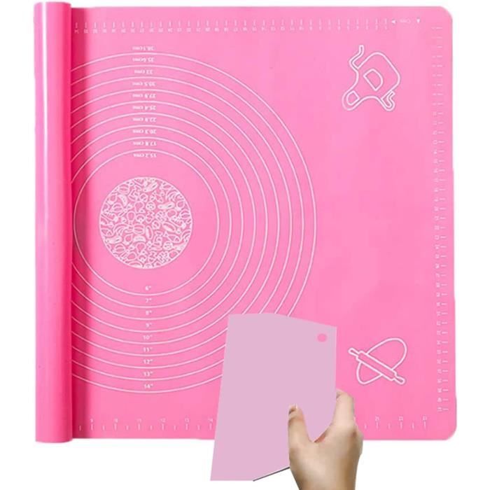 Tapis Pâtisserie Silicone Grand 80x60 Cm – Antiadhésif Avec Mesures, Résistant 230°C, Pour Pâte à Pizza, Biscuits, Fondant, Sans BPA
