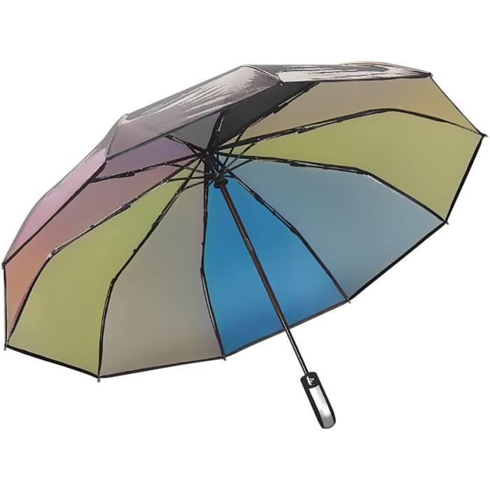 Parapluie Automatique Transparent Pliant - Compact, Résistant - Voyage, Pluie, Soleil - Tissu Polyester