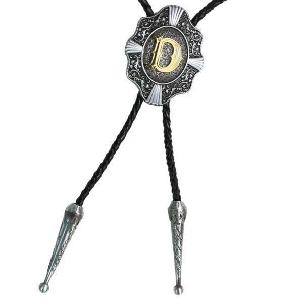 Cravate Bolo Western Cowboy - Accessoire Rétro Rodéo Américain En Cuir