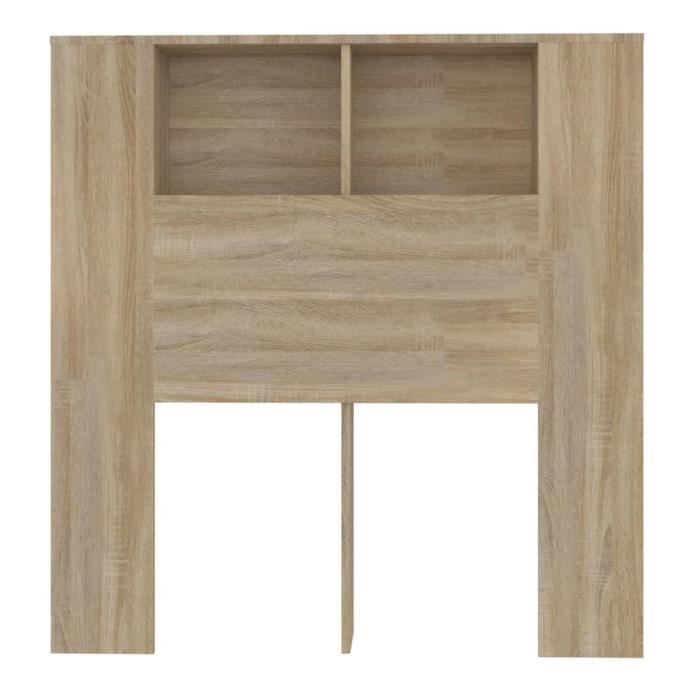 Tête De Lit Puraday Avec étagères – 100 X 18,5 X 104,5 Cm En Bois – Rangement Et Style Moderne - 7