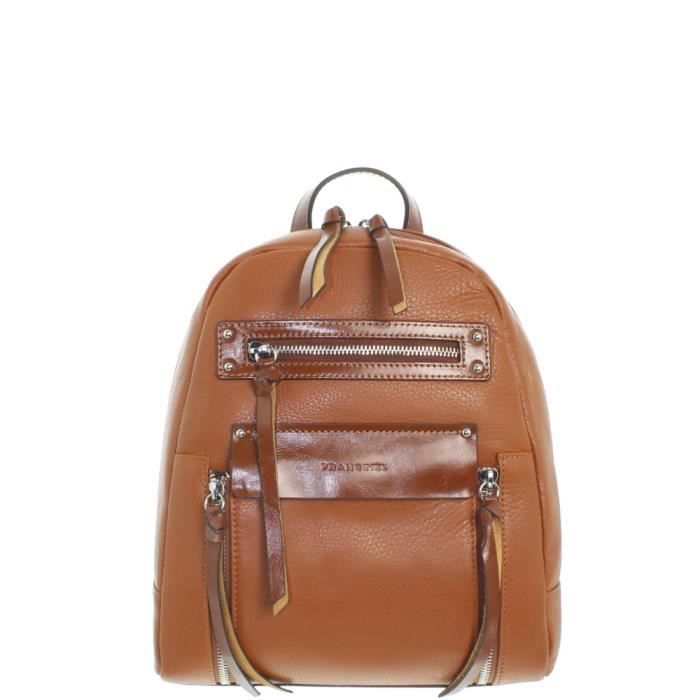 Sac dos Francinel en cuir ref lhc44857 Camel 29 24 7 5 Marron