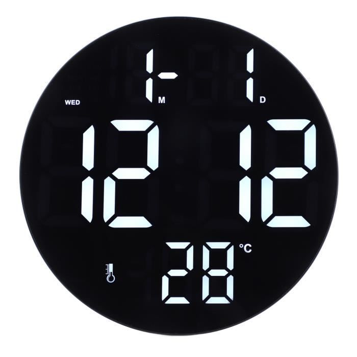 Horloge Digitale LED Ronde I Accessoires de Bureau – SC Mobilier