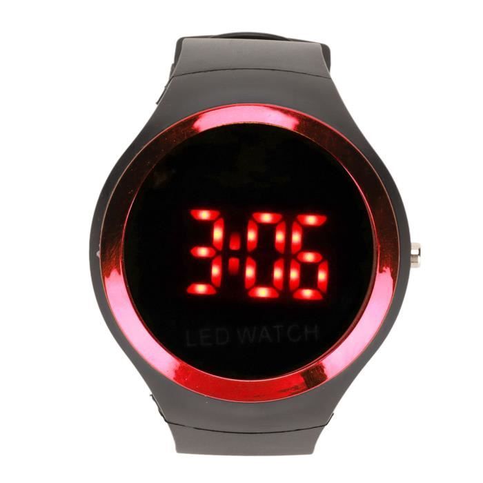 Montre sales led rouge