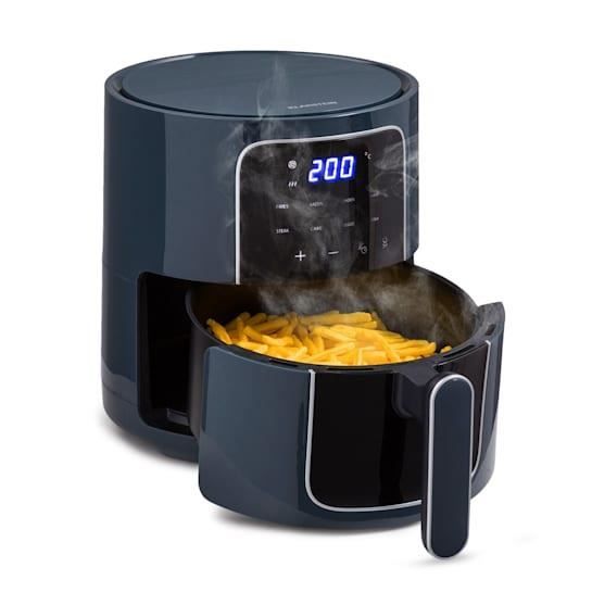 Friteuse à air chaud - Klarstein Crisp-Pro Air Fryer 1400 W 3,5 L 8 programmes Minuterie - Gris