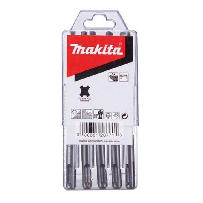 Embouts de perçage à spirales - MAKITA - D-00795 - SDS Plus - 5 pièces (5x1106x1106x1608x1108x160 mm) - Béton/Maçonnerie