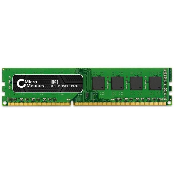 Micromemory Module mémoire - MMKN001-4GB - 4 Go - 1333 MHz - DDR3 Non-ECC Vert - vue 1