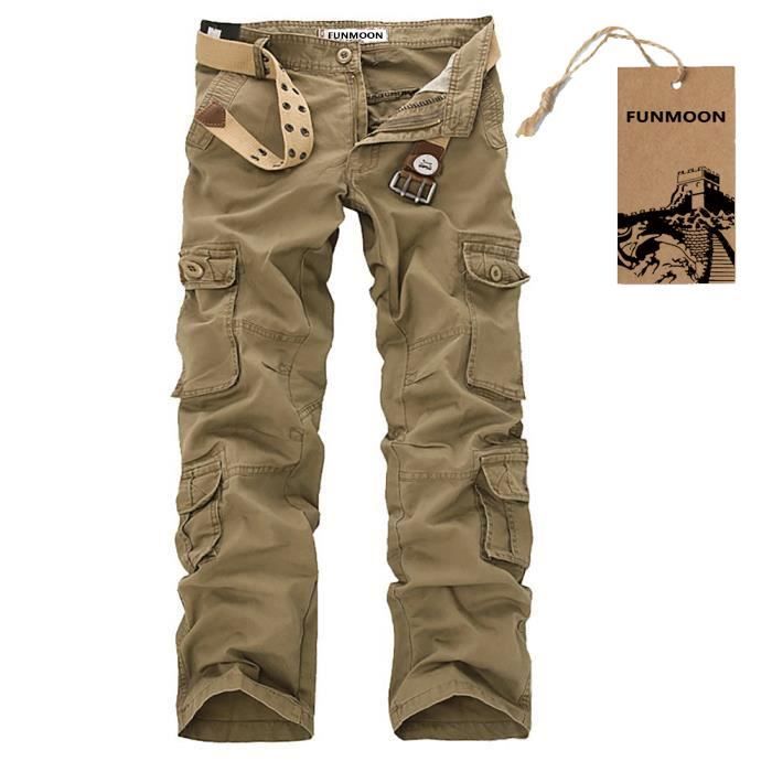 Pantalon multi poches homme clearance